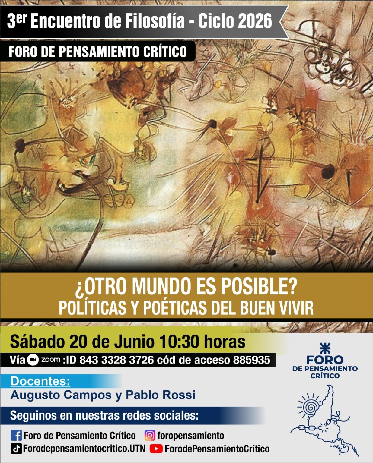 FORO DE PENSAMIENTO CRÍTICO DE LA UTN AVELLANEDA: TERCER ENCUENTRO DE FILOSOFÍA